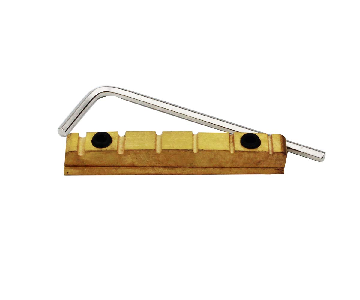 Guyker 43mm Adjustable Guitar Nut - Bell Brass Nut (43 x 5mm) Split Regulation Replacement Parts Compatible with Gibson Les Paul